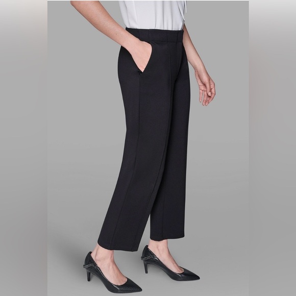Karl Lagerfeld Black Ankle Straight Maxi Pants - Picture 3 of 9